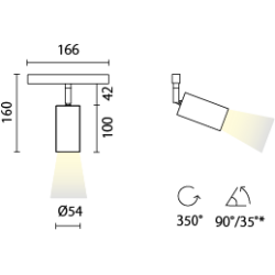 Aqlus Leo Piccolo Proiettore a Binario