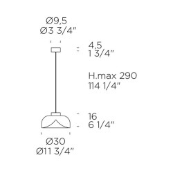 Leucos Aella S 30 Lampada a Sospensione
