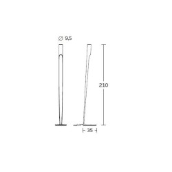 Lampada da terra Fontana Arte Toobo Arancio Offerta