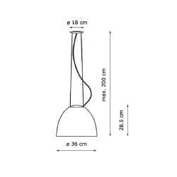 Artemide Nur Mini Gloss Led Fango Lampada a Sospensione Offerta