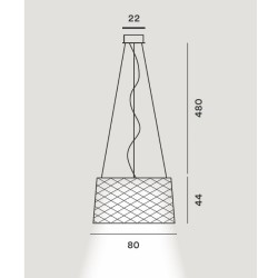 Foscarini Twiggy Grid Greige Lampada a Sospensione Offerta