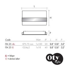 Oty Light ITA 25 Lampada da Parete Offerta