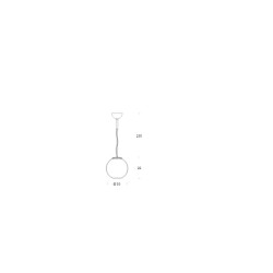 Lampada a sospensione Fontana Arte Globo di Luce Rosso Offerta