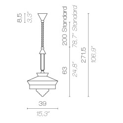 Contardi Calypso Martinique Lampada a Sospensione