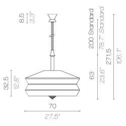 Contardi Calypso Antigua Mint XL Lampada a Sospensione per Esterno