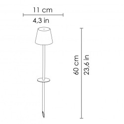 Ailati Poldina Lampada da Terra con Picchetto