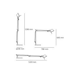 Artemide Tolomeo Lampada da Tavolo Bianco Offerta