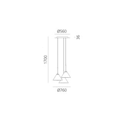 Artemide Look At Me 35 Cluster Lampada a Sospensione