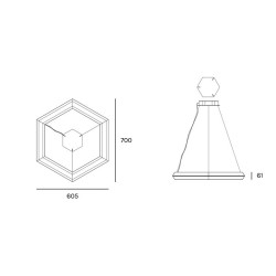 Olev Exagon Silence Green Lampada a Sospensione