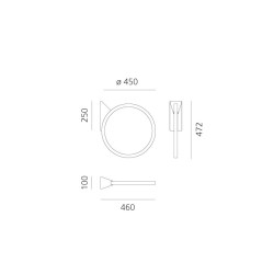 Artemide "O" Lampada da Terra/Parete/Soffitto per Esterno