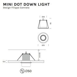 Olev Mini Dot Down Light Incasso a Soffitto