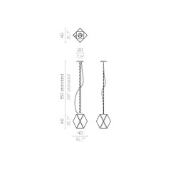Contardi Muse Lantern Outdoor Lampada a Sospensione per Esterno