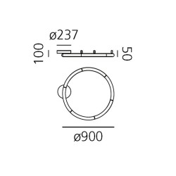 Artemide Alphabet of Light Circular Lampada da Soffitto