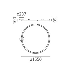 Artemide Alphabet of Light Circular Lampada da Soffitto