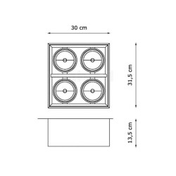 Flos Compass Box Square Lampada da Soffitto