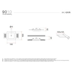 Belfiore 4247A Lampada da Incasso a Soffitto