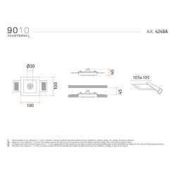 Belfiore 4248A Lampada da Incasso a Soffitto