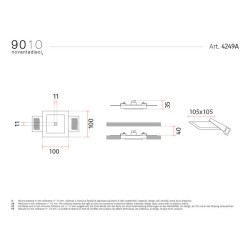 Belfiore 4249A Lampada da Incasso a Soffitto
