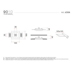 Belfiore 4250A Lampada da Incasso a Soffitto