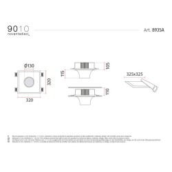 Belfiore 8935A Lampada da Incasso a Soffitto