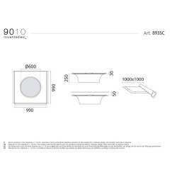 Belfiore 8935C Lampada da Incasso a Soffitto