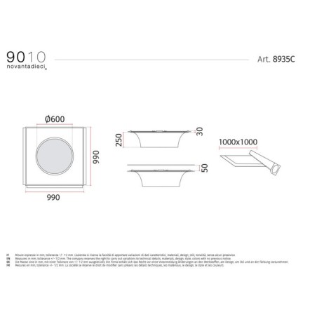 Belfiore 8935C Lampada da Incasso a Soffitto