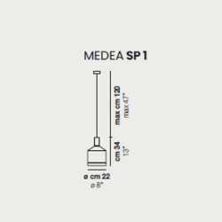Vistosi Medea SP 1 Lampada a Sospensione