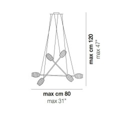 Vistosi Damasco SP 6 P Lampada a Sospensione