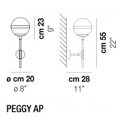 Vistosi Peggy Lampada da Parete