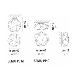 Vistosi Semai Lampada da Soffitto