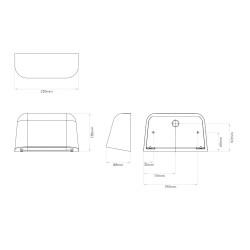 Astro Lighting Mast Twin Lampada da Parete per Esterno