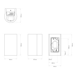 Astro Lighting Dunbar 160 LED Lampada da Parete per Esterno