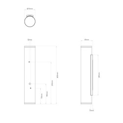 Astro Lighting Ava 400 Lampada da Parete per Esterno
