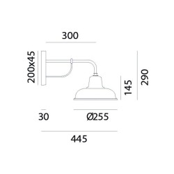 Il Fanale Contrada Lampada da Parete per Esterno
