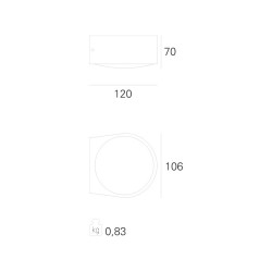 Pan Planet Downlight Lampada da Parete per Esterno