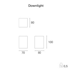 Pan Mark Downlight Lampada da Parete per Esterno