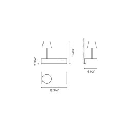 Vibia Suite 6045 Luce di Lettura Lampada da Parete