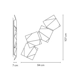 Vibia Origami 4506 Lampada da Parete per Esterno