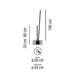 Vibia Bamboo 4805 Lampada da Terra per Esterno