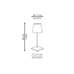 Ailati Poldina Pro Mini Lampada da Tavolo Ricaricabile IP54