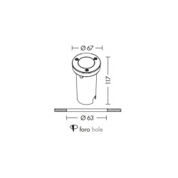 Rossini Illuminazione Link Faretto da Incasso per Esterno LED Tondo