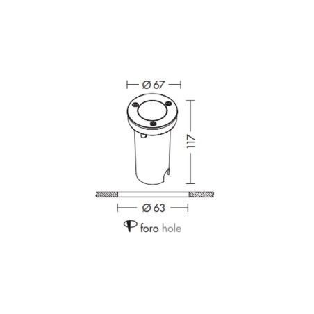 Rossini Illuminazione Link Faretto da Incasso per Esterno LED Tondo