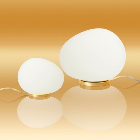 Foscarini Gregg Lampada da Tavolo Piccola Oro/Bianco con Dimmer