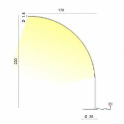 Egoluce Virgola Lampada da Terra
