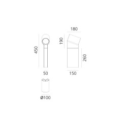 Artemide Oblique Lampada da Terra per Esterno