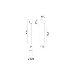 Artemide Oblique Lampada da Terra per Esterno