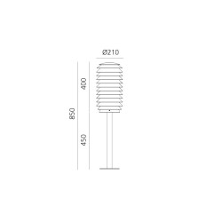 Artemide Slicing Lampada da Terra con Base per Esterno
