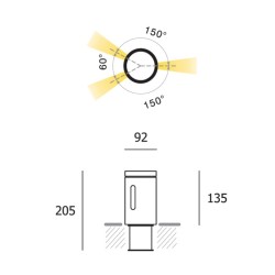 Ca'Belli 4U Lucciolo Lampada da Terra per Esterno