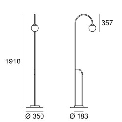 Linea Light Butler Lampada da Terra per Esterno