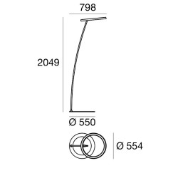 Linea Light Lira Lampada da Terra per Esterno